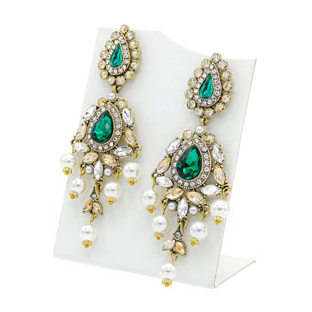 Hana Necklace & Earring Set Green V2