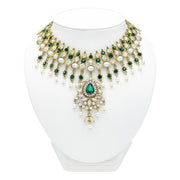 Hana Necklace & Earring Set Green V1
