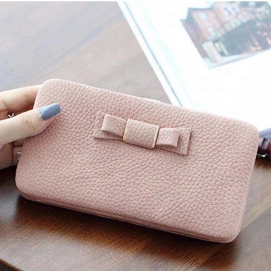 Buy Online Premium Quality and Stylish MYIN Ladies Purse, Pink Leather Women&#39;s Purse Clutch Bag, Daily Carry Wallet, High-End Wallet with Wristband, Valentines Gift, Gift for her - ShBang