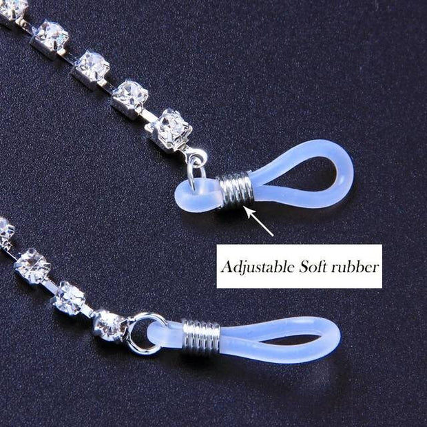 Crystal Heart Rhinestone Necklace Nipple Chain