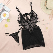 Buy Online Premium Quality and Stylish New Release Valentine Special Sexy Black Mini Dress Lingerie Set - ShBang.co