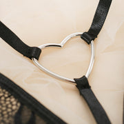 Buy Online Premium Quality and Stylish Heart Ring Link Black Lingerie Set, Elegant Black or Lingerie Set, Hot Sexy Transparent Black Set, Perfect Valentines Day Gift for her - ShBang.co