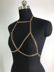 Buy Online Premium Quality and Stylish BELLY CHAIN -Hanging Neck  - Bra Belly Neck Chest Chain - Festival Body Chain - Chain Jewelry - Sterling Chain - Multi Layer Waist Chain - ShBang.co