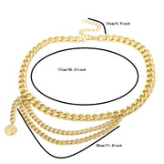 Buy Online Premium Quality and Stylish Metal Waist Chain - Stylish Chain Belt - Chain For Dress - Fashion Body Waist Chain - Belt For Women - Women&#39;s Accessories - ShBang.co