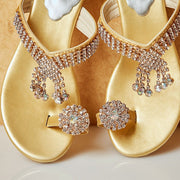 luxury New Rhinestone Fenced-Toe Women Gold or Silver Sandals Trendy Heel Sandals for Ladies www.shbang.co
