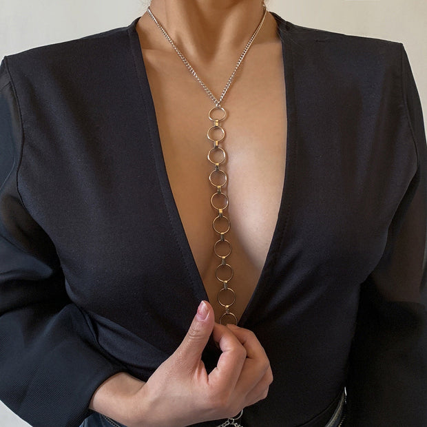 Sexy Gold Plated Geometric Body Chain