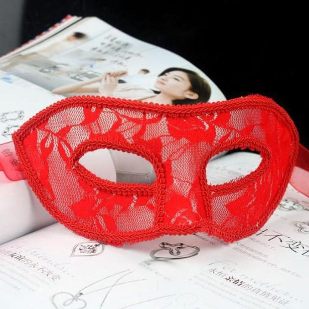 Sexy Lace Black Red White Face Mask