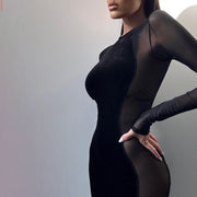 Women's Sexy Bodycon Velvet Maxi Dress