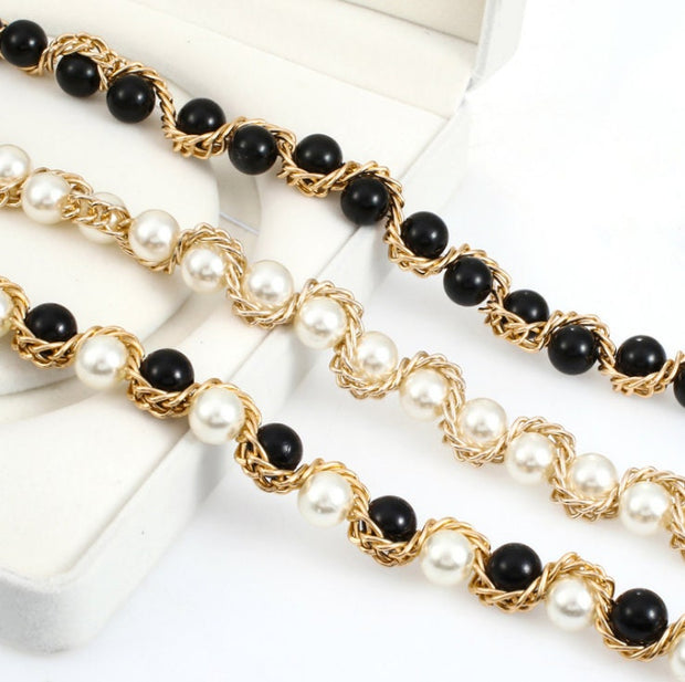 Luxury Metal Elegant Pearl Waist Chain