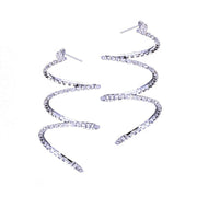 Rhinestone Snake-Shaped Circle Earrings