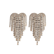 Women's Rhinestone Heart Earrings