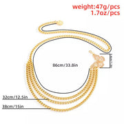 Women's Long Tassel Waist Chain