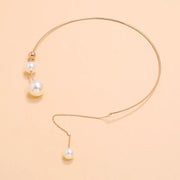 Elegant Big white Imitation Pearl Simple Chokers Choker Necklace Clavicle Chain Party Dress Jewelry ShBang.co