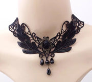 Products Queen Gem Black Lace Choker Necklace All Match Set Punk Accessories Necklace Jewellery for Women ShBang.co